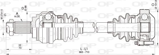 Open Parts DRS6348.00 - Приводний вал avtolavka.club