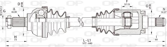 Open Parts DRS6342.00 - Приводний вал avtolavka.club