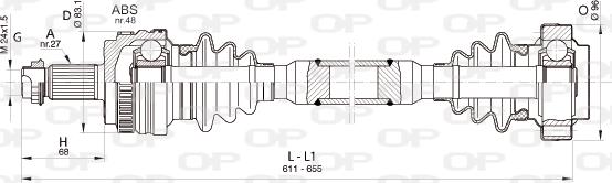 Open Parts DRS6347.00 - Приводний вал avtolavka.club