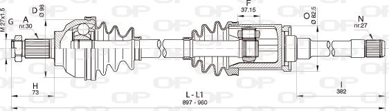 Open Parts DRS6354.00 - Приводний вал avtolavka.club