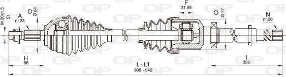 Open Parts DRS6355.00 - Приводний вал avtolavka.club