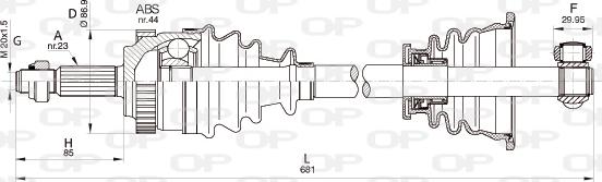 Open Parts DRS6350.00 - Приводний вал avtolavka.club