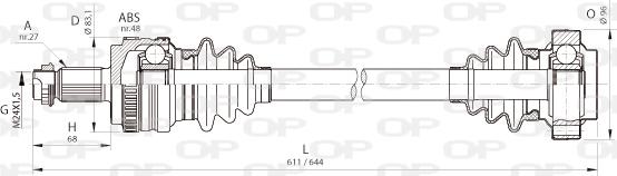 Open Parts DRS6365.00 - Приводний вал avtolavka.club