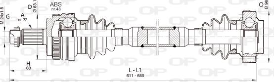 Open Parts DRS6360.00 - Приводний вал avtolavka.club