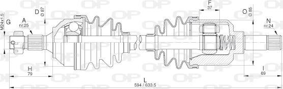 Open Parts DRS6305.00 - Приводний вал avtolavka.club