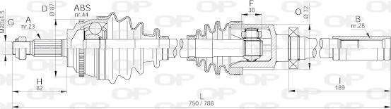 Open Parts DRS6300.00 - Приводний вал avtolavka.club