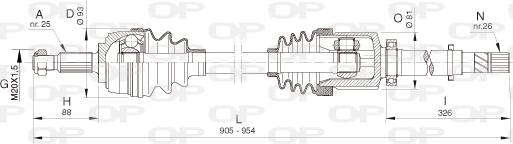 Open Parts DRS6386.00 - Приводний вал avtolavka.club