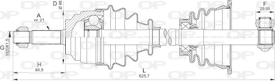 Open Parts DRS6383.00 - Приводний вал avtolavka.club