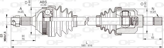 Open Parts DRS6330.00 - Приводний вал avtolavka.club