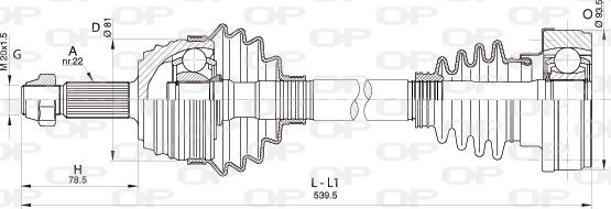 Open Parts DRS6338.00 - Приводний вал avtolavka.club