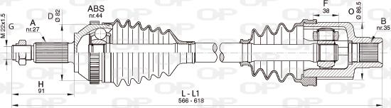 Open Parts DRS6324.00 - Приводний вал avtolavka.club