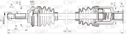 Open Parts DRS6371.00 - Приводний вал avtolavka.club