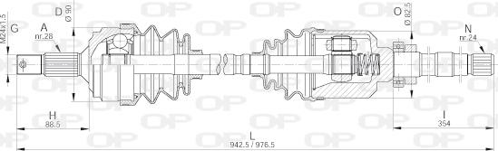 Open Parts DRS6249.00 - Приводний вал avtolavka.club