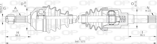 Open Parts DRS6259.00 - Приводний вал avtolavka.club