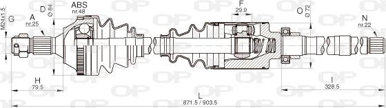 Open Parts DRS6266.00 - Приводний вал avtolavka.club