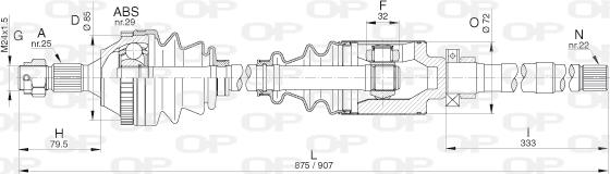 Open Parts DRS6268.00 - Приводний вал avtolavka.club