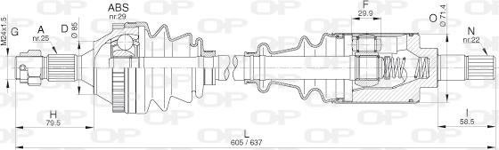 Open Parts DRS6267.00 - Приводний вал avtolavka.club