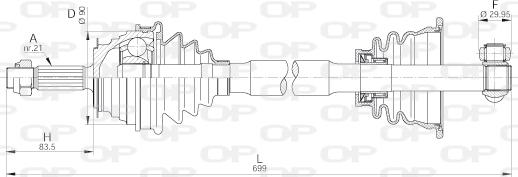 Open Parts DRS6206.00 - Приводний вал avtolavka.club