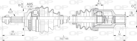 Open Parts DRS6207.00 - Приводний вал avtolavka.club