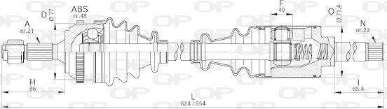 Open Parts DRS6214.00 - Приводний вал avtolavka.club