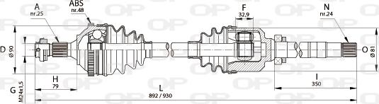 Open Parts DRS6217.00 - Приводний вал avtolavka.club