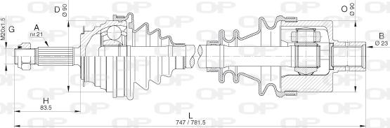 Open Parts DRS6284.00 - Приводний вал avtolavka.club