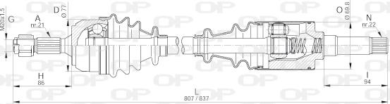 Open Parts DRS6233.00 - Приводний вал avtolavka.club