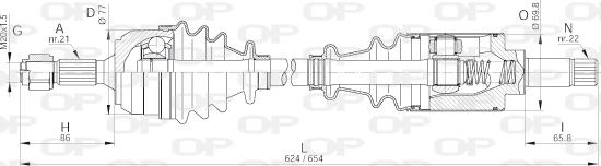 Open Parts DRS6232.00 - Приводний вал avtolavka.club