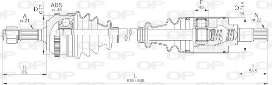 Open Parts DRS6224.00 - Приводний вал avtolavka.club