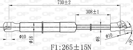 Open Parts GSR6463.01 - Газова пружина, капот avtolavka.club