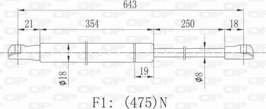 Open Parts GSR6428.00 - Газова пружина, капот avtolavka.club