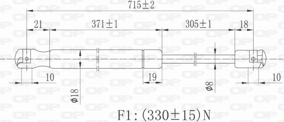 Open Parts GSR6052.00 - Газова пружина, капот avtolavka.club