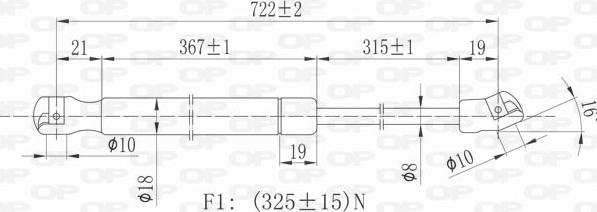 Open Parts GSR6064.00 - Газова пружина, капот avtolavka.club