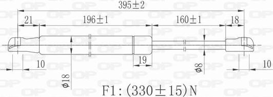 Open Parts GSR6017.00 - Газова пружина, капот avtolavka.club