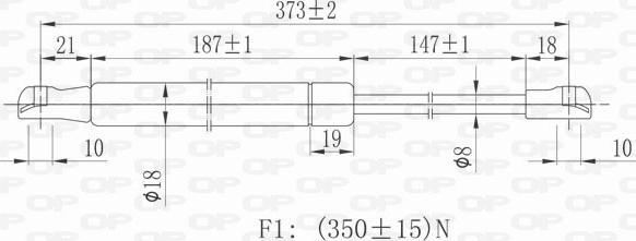 Open Parts GSR6072.00 - Газова пружина, капот avtolavka.club