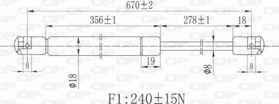 Open Parts GSR6390.00 - Газова пружина, капот avtolavka.club