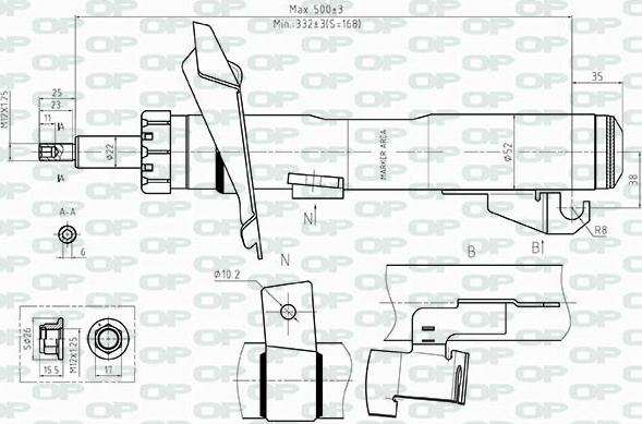 Open Parts SAB8511.31 - Амортизатор avtolavka.club