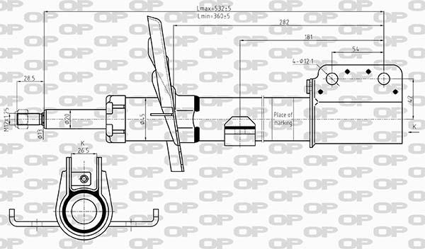 Open Parts SAB8603.31 - Амортизатор avtolavka.club