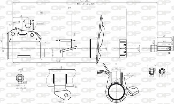 Open Parts SAB8052.31 - Амортизатор avtolavka.club