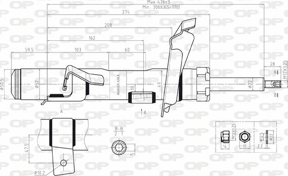 Open Parts SAB8063.31 - Амортизатор avtolavka.club