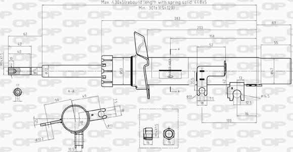 Open Parts SAB8015.31 - Амортизатор avtolavka.club