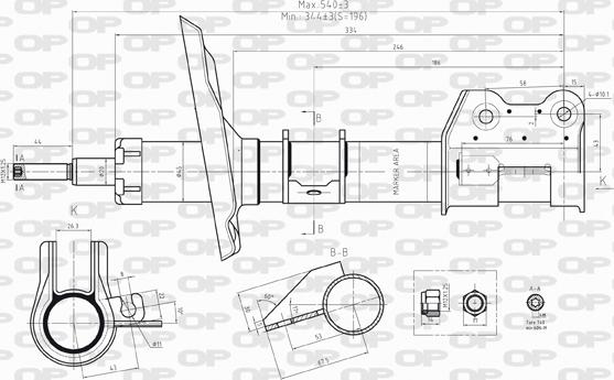 Open Parts SAB8016.31 - Амортизатор avtolavka.club