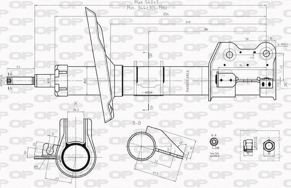 Open Parts SAB8013.31 - Амортизатор avtolavka.club