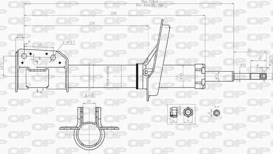 Open Parts SAB8012.31 - Амортизатор avtolavka.club