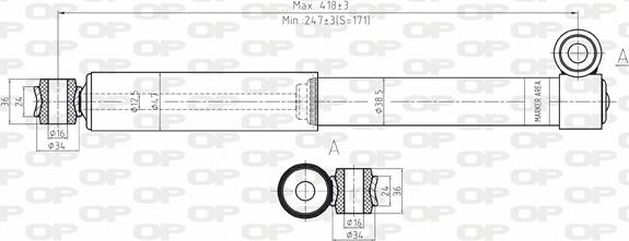 Open Parts SAB8031.32 - Амортизатор avtolavka.club