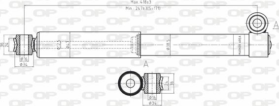 Open Parts SAB8033.12 - Амортизатор avtolavka.club