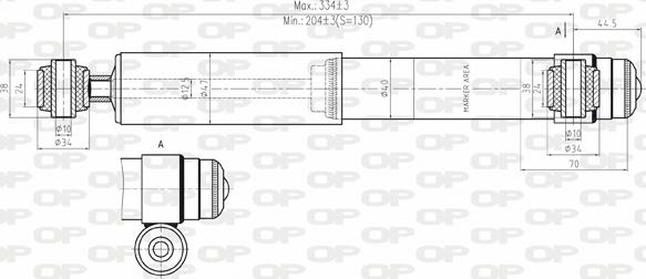 Open Parts SAB8025.12 - Амортизатор avtolavka.club