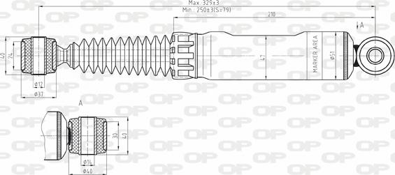 Open Parts SAB8143.12 - Амортизатор avtolavka.club