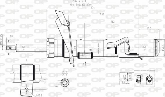 Open Parts SAB8154.31 - Амортизатор avtolavka.club