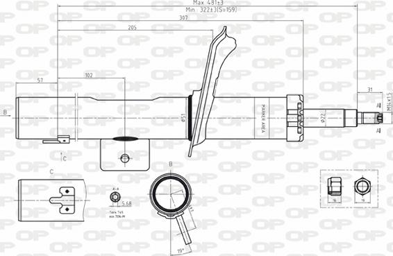 Open Parts SAB8165.31 - Амортизатор avtolavka.club